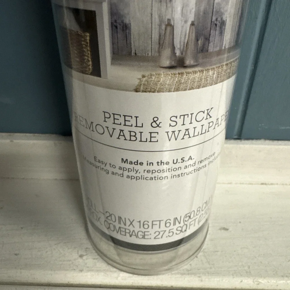 Reclaimed Wood Peel & Stick Wallpaper Gray - Threshold Made In USA 27.5 Coverage